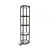 กรอบอลูมิเนียมแบบหมุนรอบด้านขนาด 81 นิ้วที่มีชั้นวางของ, แผงด้านบนและแสงที่กำหนดเอง    81" Round Portable Aluminum Spiral Tower Display Case with Shelves, Top Light and Custom Panels