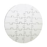 Pearlescent White Circle UV Printing Blank Jigsaw Puzzle Child DIY Games Toy