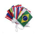 ธงเชือกสี่เหลี่ยมผืนผ้า 100 ประเทศความยาว 105 ฟุต 100 countries Rectangle String Flag 105´ Lenght (0.66´ x 0.98´)