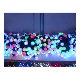ไฟประดับตกแต่ง,ไฟกระพริบLED,(ไฟLEDs:100ดวง) 10 เมตร,(แดง,เขียว,น้ำเงิน /RGB ),สไตล์ลูกบอล,AC:220 โวลต์ ---  AC220V Φ24mm Color Changing 100LED RGB Ball 32 Feet  String for Christmas Party