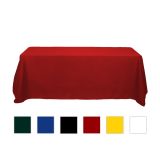 ผ้าคลุมโต๊ะ ,สีเข้ม ,ขนาด 6 ฟุต ,รูปทรง สี่เหลี่ยมผืนผ้า --- 6ft Economical Rectangular Solid Color Table Throw