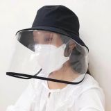 Safety Face Shield Visor Mask Clear, Face And Head Coverage, Anti-Spitting Full Protective Hat Cover Outdoor Fisherman Hat Adjustable Size 