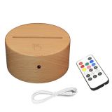 CALCA 10pcs/pack Wooden Lamp Base Touch Switch 3D Night Lamp Acrylic Plate Panel Holder + USB Cable + Remote Wholesale