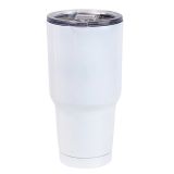 CALCA 30oz 25 Pack Sublimation Tumbler Blanks White, Stainless Steel Insulated Tumbler with Lid Double Wall Vacuum Coffee Cup Large Travel Mug
