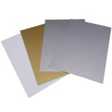 CALCA 8" x 12" 100pcs Sublimation Blanks Aluminum Sheet Metal Board 0.45mm Thickness Pearlized Gold Silver White Sparkle Silver