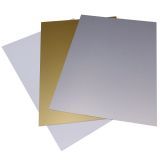 CALCA 16" x 24" 100pcs Sublimation Blanks Aluminum Sheet Metal Board 0.45mm Thickness Titanium Gold Silver