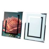 CALCA 9" x 7" Glass Photo Picture Frame Sublimation Blank With Double Mirror Border, Set of 25pcs