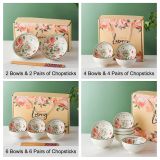 Floral Bloom 4.5" Ceramic Gift Bowl Set