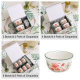 Jade Lily of the Valley 4.5" Ceramic Gift Bowl Set