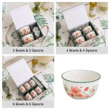 Jade Lily of the Valley 4.5" Ceramic Gift Bowl Set