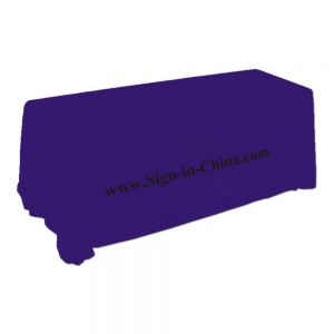 ผ้าคลุมโต๊ะ  รูปทรงสี่เหลี่ยม ,ด้านยาว 6 ฟุต(4) (พร้อมกำหนด การพิมพ์ สัญญาลักษณ์ ได้เองโดยผู้ใช้งาน  บนผ้าสีม่วง)---6ft(4) Full Length Sides Rectangular Table Throws with Custom Logo Imprint On Purple