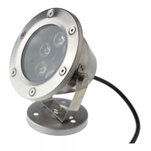 โคมไฟใต้น้ำ LED (สีเงิน)  12-24 โวลต์ / 6x1 วัตต์---12-24V 6x1W Silver Underwater lamp