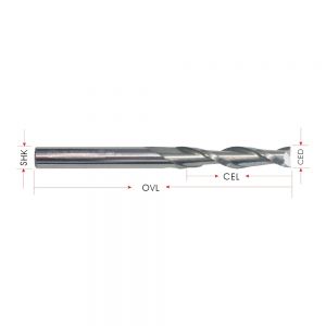 ดอกแกะสลัก / ดอกกัด /เครื่องมือดอกแกะสลัก   CNC     2   ร่องเกลียว   ( ส่วนท้าย SHK ความยาว ประมาณ  3.175mm) ---2 Flute Spiral CNC Cutting Bits(SHK about 3.175mm)