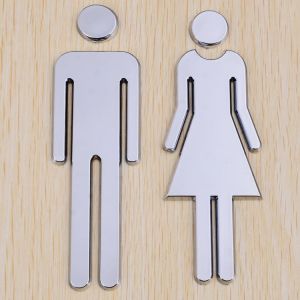 ป้ายห้องน้ำชาย & หญิง ,วัสดุพลาสติก ABS ฉีดขึ้นรูป --- Male & Female, Restroom Signs, Toilet Signs, ABS Plastic