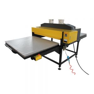 เครื่องกดความร้อน  ,พื้นที่ทำงาน แบบคู่  , ระบบนิวเมติก    ,พื้นที่ทำงาน สามารถเลื่อน เข้า-ออกได้ ,ขนาด  39" x 47" นิ้ว--- 39" x 47" Pneumatic Double-Working Table T-shirt Heat Pre