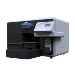 เครื่องพิมพ์พื้นเรียบ หมึก UV  สีขาว Digital White Ink UV Flatbed A4 plus Size Printer