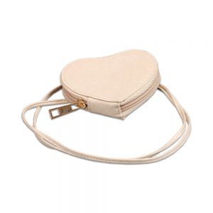 กระเป๋าสตางค์รูปหัวใจสะพายไหล่สำหรับพิมพ์ระเหิด  New Blank Sublimation Leather Fashion Lady Wallet Heart Shape Shoulder Bag