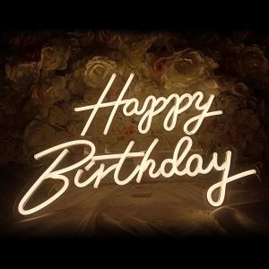 CALCA Happy birthday Neon Sign for any age, Size- 42 X 21+58 X 20cm