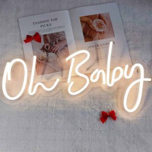ES Stock, CALCA Warm White Oh Baby Neon Sign,Size- 23.5X 11.8inches