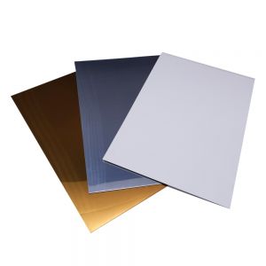 CALCA 6" x 8" 100pcs Sublimation Blanks Aluminum Sheet Metal Board 0.45mm Thickness Mirror Gold Silver