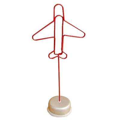 อุปกรณ์  ยึดหนีบ กระดาษโน๊ต รูปทรง เครื่องบิน ---Airplane shape memo clip holder