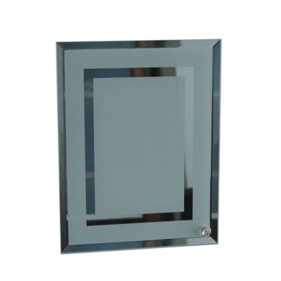 8inch Blank UV Printing Glass Photo Frame Double Mirror Border