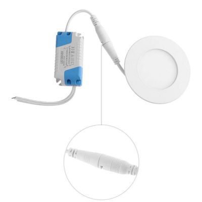 โคมไฟเพดาน LED บางเฉียบแบบ 3 วัตต์    3W Round Ultra-Thin LED Recessed Ceiling Lamp Panel Light