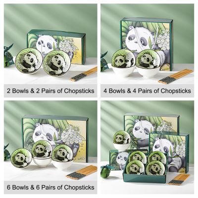 Panda 4.5" Ceramic Gift Bowl Set