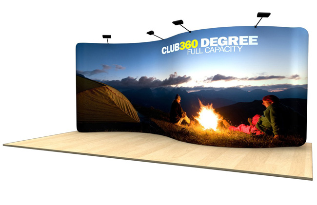 Application of 20ft S Shape Fabric Display Wall (Graphics Included)