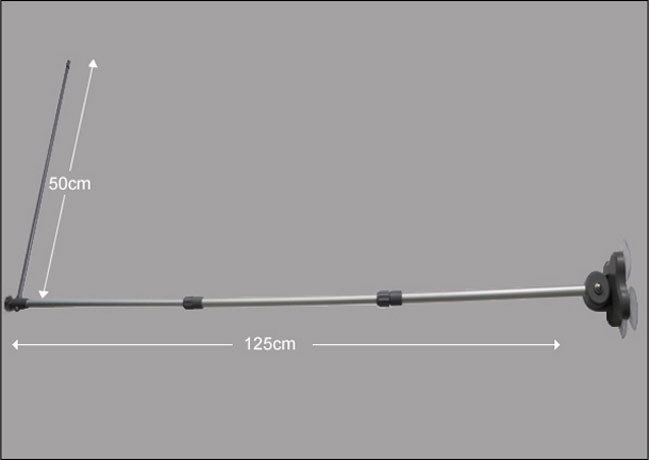 Banner Pole with Dual Suction Cup System details 1