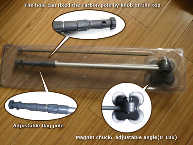 Banner Pole with Dual Suction Cup System details 2