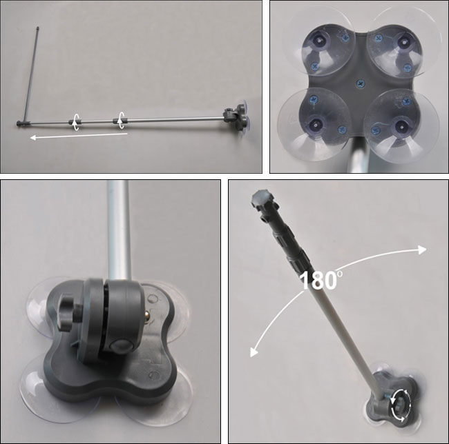 Banner Pole with Dual Suction Cup System usage