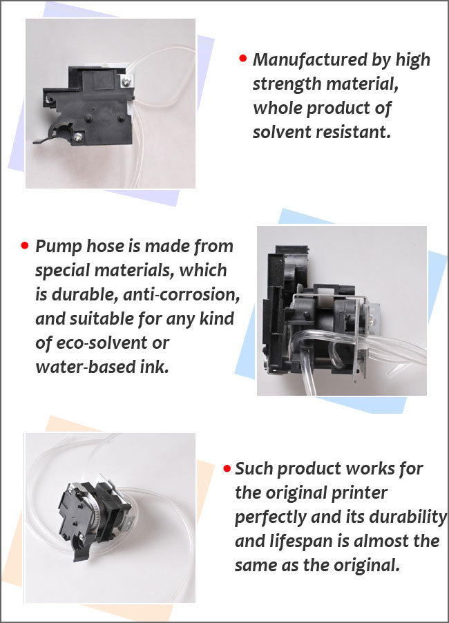Mimaki JV3/JV33/JV5 Solvent Resistant Ink Pump details 