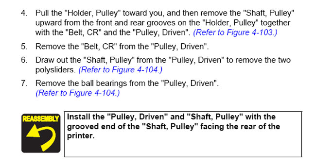 Epson Stylus Pro 4800 Belt Pulley usage 2