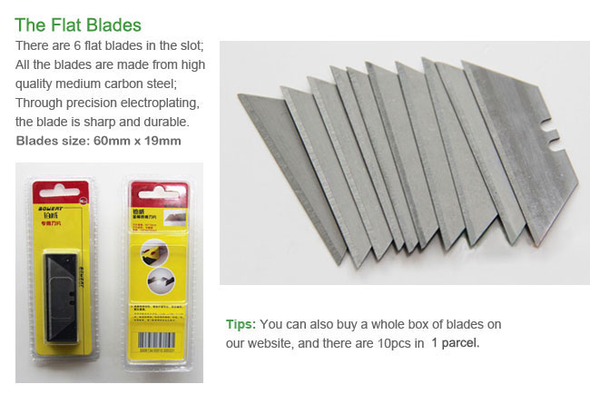 Flat Blades for Bowery Adjustable Fixed Blade Multifunction Craft Cutter