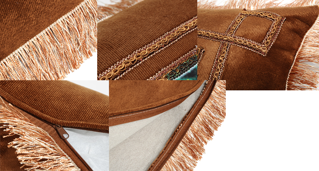 European Style Sublimaiton Brown Cushion Pillowcase Cover