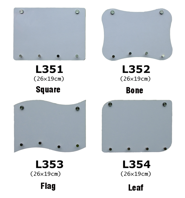 Blank Sublimation Coated MDF Key Hanging Boards