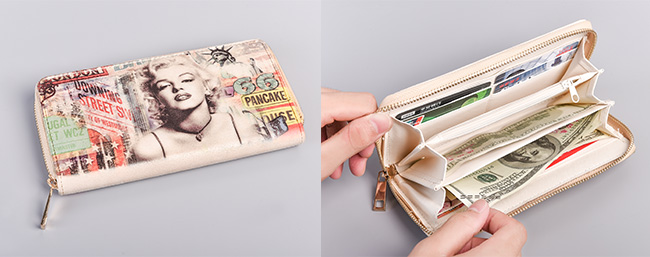 New Blank Sublimation Leather Fashion Men´s Zip Wallet