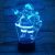 6pcs/pack 3D acrylic Light, with 7 Color Changes, Dimmable LED Night Light, Remote Control and Smart Touch Santa Claus Type1