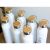 500ml/17.6oz Portable Bamboo Lid Powder Coated Stainless Steel Bottle White 10PCS/CTN