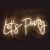 CALCA LED Neon Sign Let´s Party Sign Size- 58X25cm