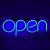 CALCA OPEN Business Sign Neon Lamp Integrative Ultra Bright LED Store Shop Advertising Lamp (Blue）