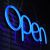 CALCA OPEN Business Sign Neon Lamp Integrative Ultra Bright LED Store Shop Advertising Lamp (Blue）