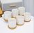 CALCA 6OZ Sublimation Flowerpot 6PCS Garden Plant Ceramic Blank Sublimation Flower Pot With Bamboo Tray Base