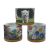 CALCA 6OZ Sublimation Flowerpot 6PCS Garden Plant Ceramic Blank Sublimation Flower Pot With Bamboo Tray Base