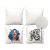 CALCA 10 Pack White Linen 3D Sublimation Pillow Case Blanks 15.75" x 15.75" Fashional Cushion Cover Throw Pillow Covers with Invisible Zippers for DTF/HTV Printing