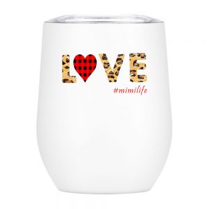 12oz Stainless Steel Red Wine Tumbler Mugs with Sublimation Coating and Direct Drinking Lid