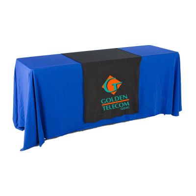 30"W Table Runner with 2-Color Printing on Black