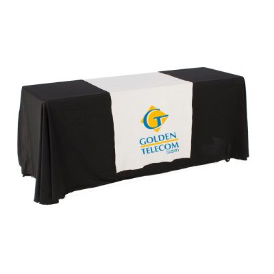 30"W Table Runner with 2-Color Printing on White